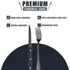 Juego de cuchillo y tenedor para bistec de acero inoxidable 1010 más vendido transfronterizo, juego de 24 piezas para hoteles y restaurantes occidentales, incluye tenedores de postre