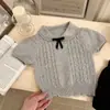 Conjunto de Verano para Bebé Niña 2026 Nuevo Estilo de Verano Estilo Universitario Moda Top de Punto y Shorts Florales Conjunto de Dos Piezas