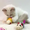 Juguete de Mascota Realista de Ratón Pequeño para Gatos, Juguete de Plumas Colorido de Felpa Mastible para Gatitos