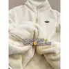Casaco Feminino de Lã de Cordeiro, Jaqueta de Fleece de Inverno com Forro Espesso, Adequado para Profissionais do Escritório, Com Forro de Fleece e Espessado