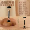 Pente de Massagem de Seis Garras, Pente Meridianal para Cabeça, Ferramenta de Terapia Capilar para Preservação da Saúde, Raspador de Pele de Sândalo Natural e Pente de Massagem de Chifre para Desobstrução