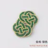 Fio de Ouro Nó Duplo de Dinheiro Pingente Decorativo Artesanal DIY Material de Borla de Nó Chinês Atacado Acessórios de Nó de Dinheiro com Borda Prateada