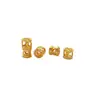 Prata S925 banhada a ouro tamanho pequeno oca cobre com contas DIY acessórios feitos à mão dourado colar pulseira com contas