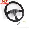 Volante de carreras ilimitado directo de fábrica de 14 pulgadas, cuero esmerilado, personalidad, volante JDM universal de 70 mm