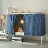 Cortina para Cama de Dormitorio Estudiantil, Sin Taladrar, Cortina Opaca de Privacidad, Artefacto Opaco para Dormitorio Universitario
