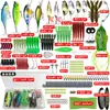 Kit Completo de Iscas Artificiais Spinnerbait Minnow Rã Isca Macia Todas as Camadas de Natação Transfronteiriço