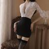 Borboleta Miaosi Roupa Íntima Sexy Pacote Secretária Pura menina cheinha Sexy Sem Cair plus size Uniformes Atacado A147