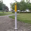 Columna dorada para exteriores de pie para extinguir humo, cenicero para zona de fumadores, papelera para colillas de cigarrillos en lugar público, cubo para extinguir colillas de cigarrillos