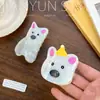 Nuevo Clip de Acetato Blanco Cachorro West Highland Clip Rosa para Pelo de Oreja Clip de Pelo de Animal de Dibujos Animados para Mujeres en la Parte Posterior de la Cabeza
