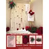 Set de decoración de boda estilo coreano con cortinas de tela, bata de novia, fondo para fotos, habitación de bodas, moños y flores artificiales