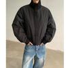 Chaqueta Bomber MA1 Estilo Americano Marrón Abrigo Acolchado de Algodón para Hombre Otoño e Invierno Abrigo Corto Acolchado de Algodón Traje de Béisbol Acolchado de Algodón