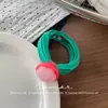 Nova Faixa de Cabelo Doce de Frutas Estilo Coreano para Crianças, Faixa de Cabelo Elástica Alta com Bolas, Acessório de Cabelo Versátil Tipo Argola de Toalha para Meninas
