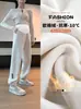 Calça de Maternidade Primavera Outono Roupa Externa Plus Veludo Engrossado 2026 Novo Estilo Calça Casual Quente Plus Size Petite Calça de Moletom Esportiva