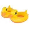 Barco de pato amarillo anillo inflable para natación infantil asiento para bebé anillo engrosado dibujos animados pato amarillo grande barco inflable anillo flotante salvavidas