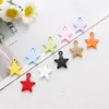 Aleación Pintada Brillante Forma de Estrella Material Hecho a Mano Colgante DIY Collar de Cuentas Accesorios de Joyería