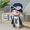 Zsiga Hermana Ga Zi Lugar de Ensueño de BJD Escala 1/8 Móvil Chica Atractiva Oso Genial Estampado Blanco y Negro Conjunto de Camiseta de Manga Larga