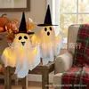 Adornos de Fantasma Brillante para Halloween, Sombreros de Bruja, Luces Ambientales, Accesorios de Decoración para Escena de Fiesta
