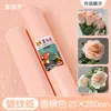 Materiales coloridos para manualidades de flores de papel crepé, papel arrugado engrosado, decoración ambiental de loto verde para jardín de infantes, rojo para estudiantes de primaria
