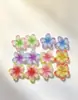 Acessórios de Enfeite de Resina Plumeria Degradê DIY Crocs Ímãs de Geladeira Artesanais Adesivos de Presilha de Cabelo com Cola Cremosa