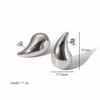 Pendientes huecos de acero inoxidable con forma de gota de agua, de Amazon, europeos y americanos, del mismo tamaño, personalizados con dopamina y acero de titanio.