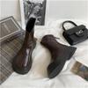 Botas Martin Femininas Novas 2025 Emagrecedoras de Sola Grossa Aumentadoras de Altura Outono Estudante Versátil Botas Curtas Sapatos da Moda Ins Cool
