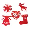 En stock Adornos navideños de fieltro colgante 5 piezas Colgante navideño 2020
