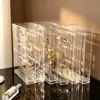 Caja de Almacenamiento de Joyería, Exquisitos Pendientes de Alta Gama, Pendientes, Collares, Pulseras, Estante Transparente Antioxidante de Gran Capacidad Accesible de Lujo