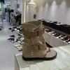 Sandalias de Tira Fina Estilo Retro de Nicho para Mujer, Nuevo Estilo Verano 2026, Botines Estilo Occidental de Xinjiang Combinados con Faldas, Sandalias Romanas