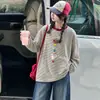 Conjunto de Otoño para Niñas Camiseta Rayada 2026 Nuevo Estilo Coreano Camiseta Holgada de Manga Larga para Niños Mayores Venta al por Mayor