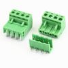 Terminal de cableado enchufable macho-hembra para PCB conector enchufable de paso 5.08MM pin curvo abierto