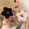 Urso Pudim de Desenho Animado Pelúcia Presilha Bico de Pato Grande Fofa Grampo de Cabelo Outono e Inverno Cabelo de Cordeiro Nuca Grampo de Cabelo Alto Senso