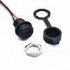 Luz LED externa Tipo-C conector fêmea à prova d'água com fixação rosqueada e tampa contra poeira, equipada com fio terminal PH2.0 para fonte de alimentação
