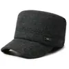 Gorra de Invierno para Hombre Estilo Papá Protección contra el Frío Protección para los Oídos Gorra de Copa Plana para Hombres de Mediana Edad y Mayores Abuelo Hombre Mayor Gorra Gruesa de Algodón Cálida con Terciopelo