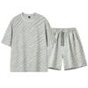 Traje japonés de verano 2024 para hombre talla grande holgado casual camiseta de estudiante conjunto para hombre moda degradada conjunto de dos piezas
