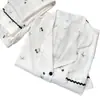 Pijama de Verano Nuevo Estilo Francés Fresco Ola Cereza Manga Corta para Mujer, Conjunto Casual y Cómodo de Ropa para el Hogar para Mujer