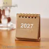 Calendario de Escritorio Mini 2027, Calendario de Registro Simple Retro Nuevo 2026