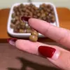 Atacado ébano, jacarandá, pereira, bodhi estrela lua mini perfurado cabaça pequena peças de mão, acessórios para pulseira DIY