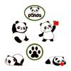 Broche Panda Chinês de Desenho Animado Panda Fofo Bandeira Nacional em Relevo Acessórios de Vestuário de Outono e Inverno Decoração de Mochila Escolar Cerimônia Masculino e Feminino
