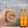 Abrebotellas de Cerveza de Madera de Bambú Creativo Imán Redondo para Refrigerador Abrebotellas de Cerveza Herramientas para Cocina del Hogar