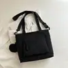 Bolsa Tote de Tela Nueva 2026 Color Sólido Padre-Hijo Hombro Único Bajo el Brazo Comercio Exterior Transfronterizo Casual Simple Gran Capacidad Textura