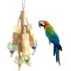 Suministros para loros juguete para pájaros juguete de madera para morder juguete de madera de pimienta piedra morder juguete material natural morder