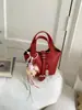 Bolso Cubo con Diseño Exclusivo, Bolso de Mano Estilo Cesta para Mujer, Bolso Cruzado Elegante y de Moda para el Día a Día, Bolso de Mano con Textura de Patrón Lichi