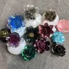 Novo molde de silicone líquido em formato de flor de rosa, papoula e peônia, argila macia, açúcar, gesso
