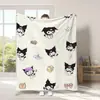 Manta digital de forro polar más vendida para niños, 25 mantas de siesta estampadas transfronterizas, lindo Kuromi de dibujos animados Sanrio franela