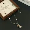 Collar de Perlas de Mica Pony Microincrustado Maillard para Mujer Cadena de Suéter de Lujo Accesible Gama Alta Accesorios Retro Otoño e Invierno