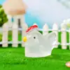 Jardinería de Micro-Paisaje Musgo Paisajismo Decoración Hecha a Mano DIY Accesorios Animales Lindos Gallina Pequeña Adornos Pequeños Luminosos