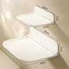 Estante de almacenamiento de pared plegable para inodoro, mesita de noche, teléfono móvil, estante de almacenamiento sin perforaciones para dormitorio, estante para decodificador, inodoro