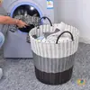 Cesta de Lavandería Tejida de Plástico, Cesta de Almacenamiento, Cesta de Juguetes, Cesta para Ropa Sucia, Cesta de Lavandería para el Hogar, Cesta Tejida tipo Ratán