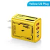 Cargador Dual PD + Dual USB de 120W Adecuado para Teléfonos Móviles Apple, Huawei, Xiaomi, Cabezal de Carga Tipo-C Estándar Europeo, Americano y Británico