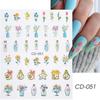 Pegatinas de uñas de flores nuevas transfronterizas tulipán flor pegatinas de uñas adhesivas pegatinas de uñas lote mixto uñas
